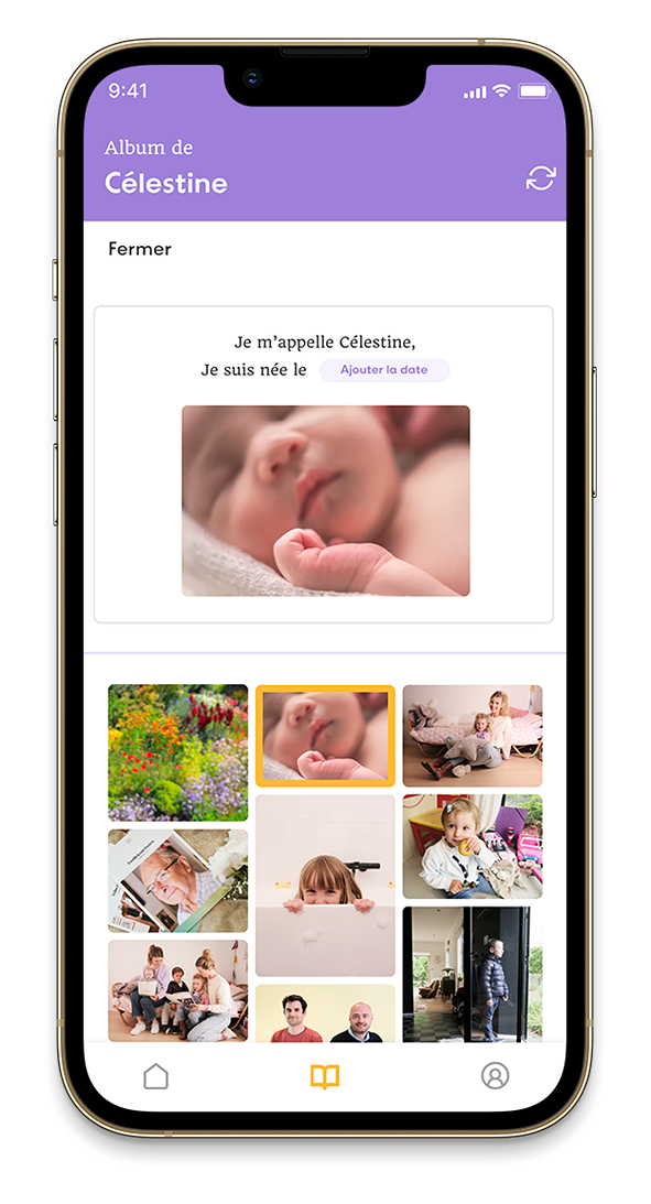 application livre de naissance 