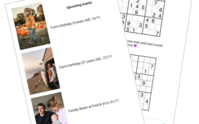 Inspirations de contenu pour journal familial
